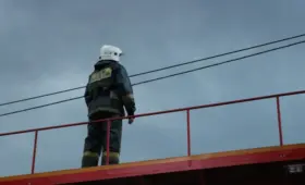 Пожар вспыхнул рядом с отелем в Бурабае