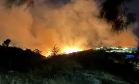 В Бодруме крупный пожар подступал к жилым районам