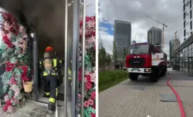 СПА-салон вспыхнул в жилом доме в Астане