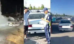 Полиция вычислила дрифтера по соцсетям в Туркестане