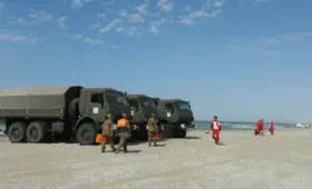 Трагедия на Каспии: церемония прощания с погибшими военнослужащими состоялась в Мангистау