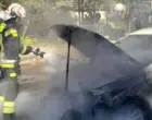 Автомобиль вспыхнул в Шымкенте