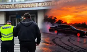 «Нечего терять»: казахстанец без прав эффектно прокатился на BMW, повредив дорогу