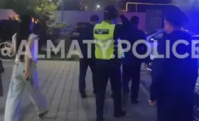 Женщина устроила скандал и напала на полицейских, пытаясь «отбить» задержанного в Алматы – видео