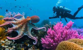 Гигантский осьминог в Турции чуть не утащил подростка под воду