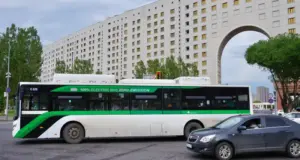 В Астане мужчина перекрыл автобусную полосу и набросился на автобус