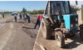 Несколько сел оказались под водой после сильного ливня в Туркестанской области